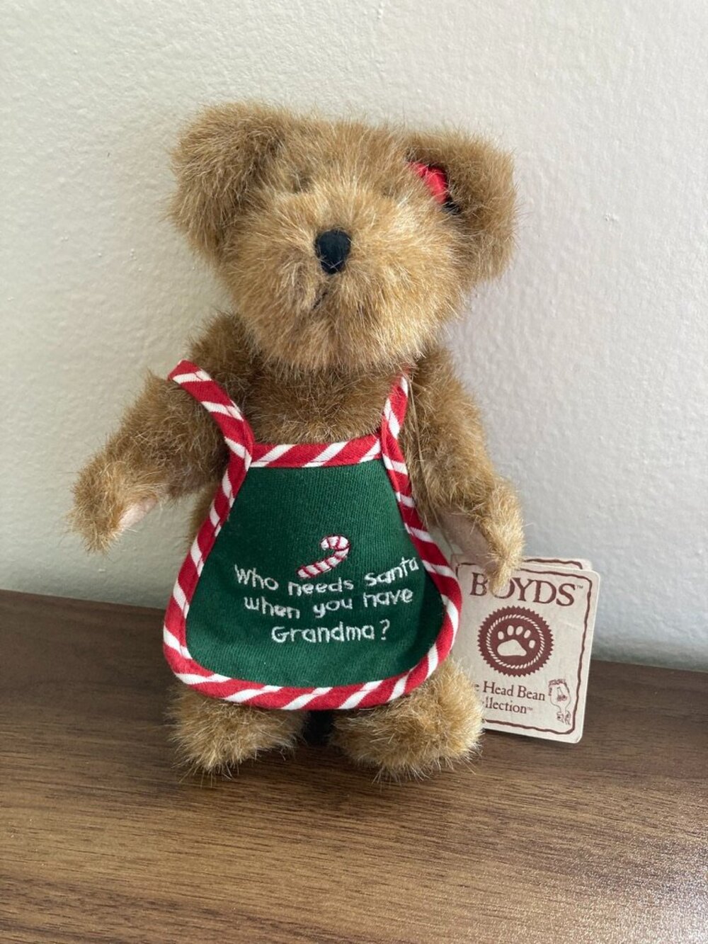 Boyds Bears 9" Christmas Bear Grandma Thinkin' of ya series Vintage HTF